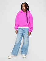 Kids Sherpa Cropped Hoodie