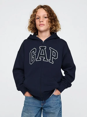 Kids Vintage Soft Logo Zip Hoodie