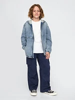 Kids UltraSoft Denim Hooded Jacket