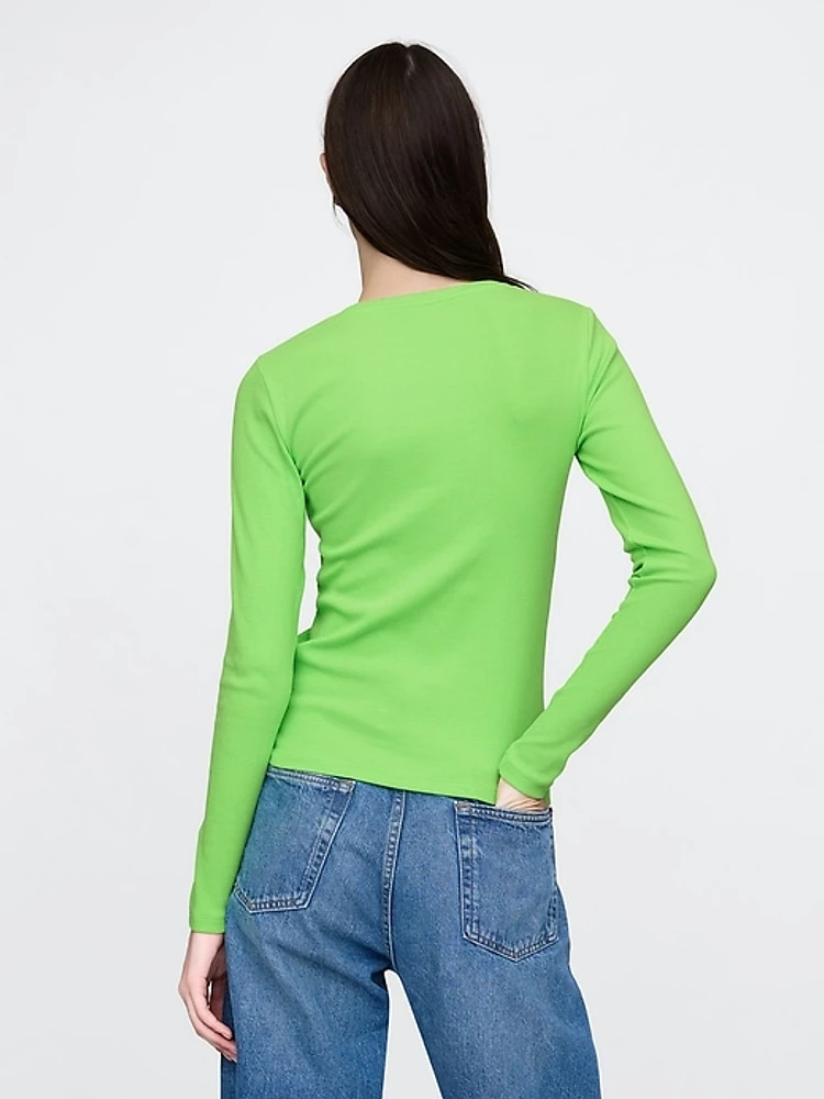 Modern Rib Cropped T-Shirt