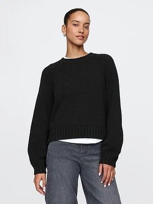 Relaxed Balloon-Sleeve Sweater