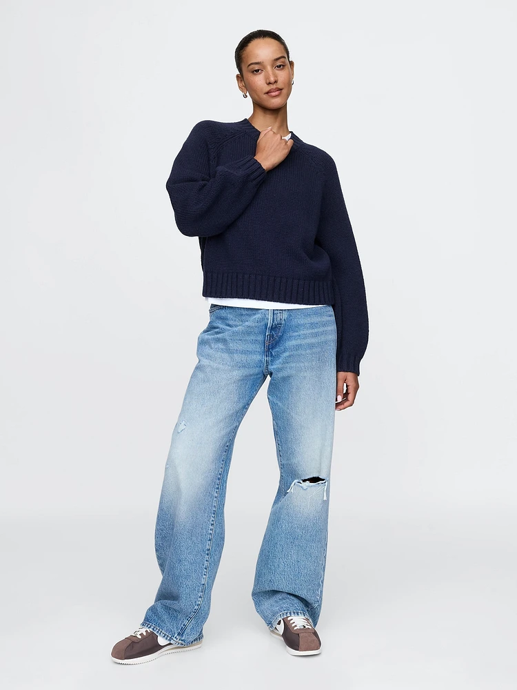 Relaxed Balloon-Sleeve Sweater