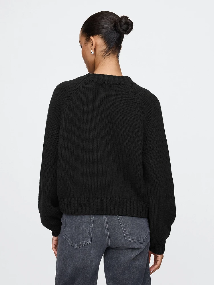 Relaxed Balloon-Sleeve Sweater
