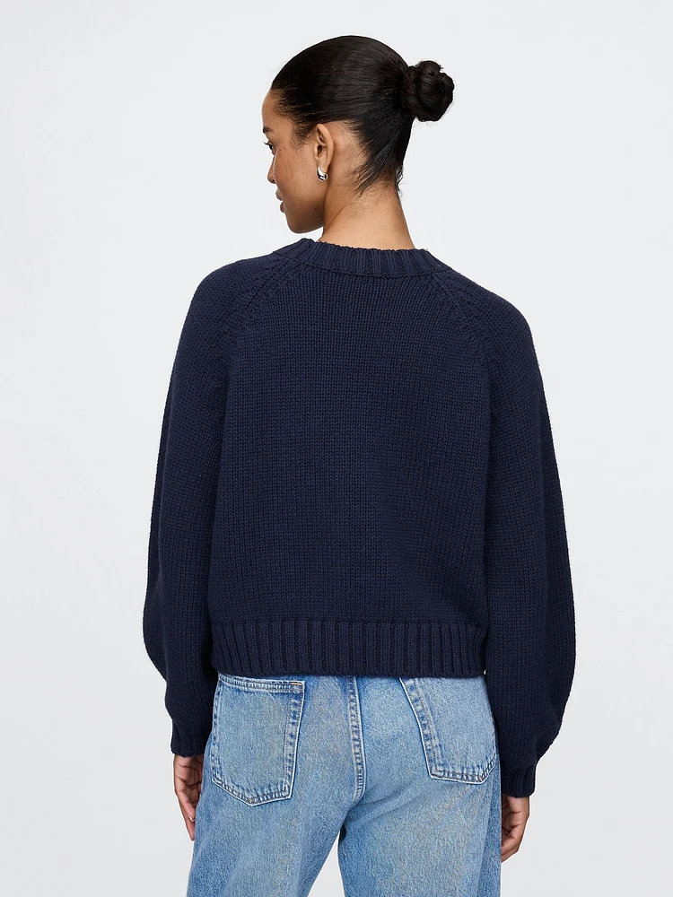Relaxed Balloon-Sleeve Sweater