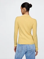 CashSoft Rib Polo Cardigan
