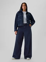 Mid Rise Cargo Baggy Jeans