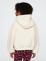 Kids Sherpa Cropped Hoodie