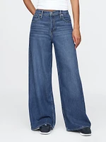 Mid Rise Cargo Baggy Jeans