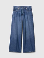 Mid Rise Cargo Baggy Jeans