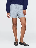 Organic Cotton Striped Poplin Shorts