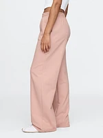 Seamed Wide-Leg Sweatpants