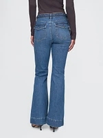 High Rise '70s Flare Cargo Jeans