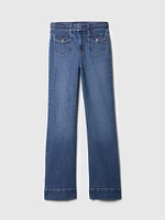 High Rise '70s Flare Cargo Jeans