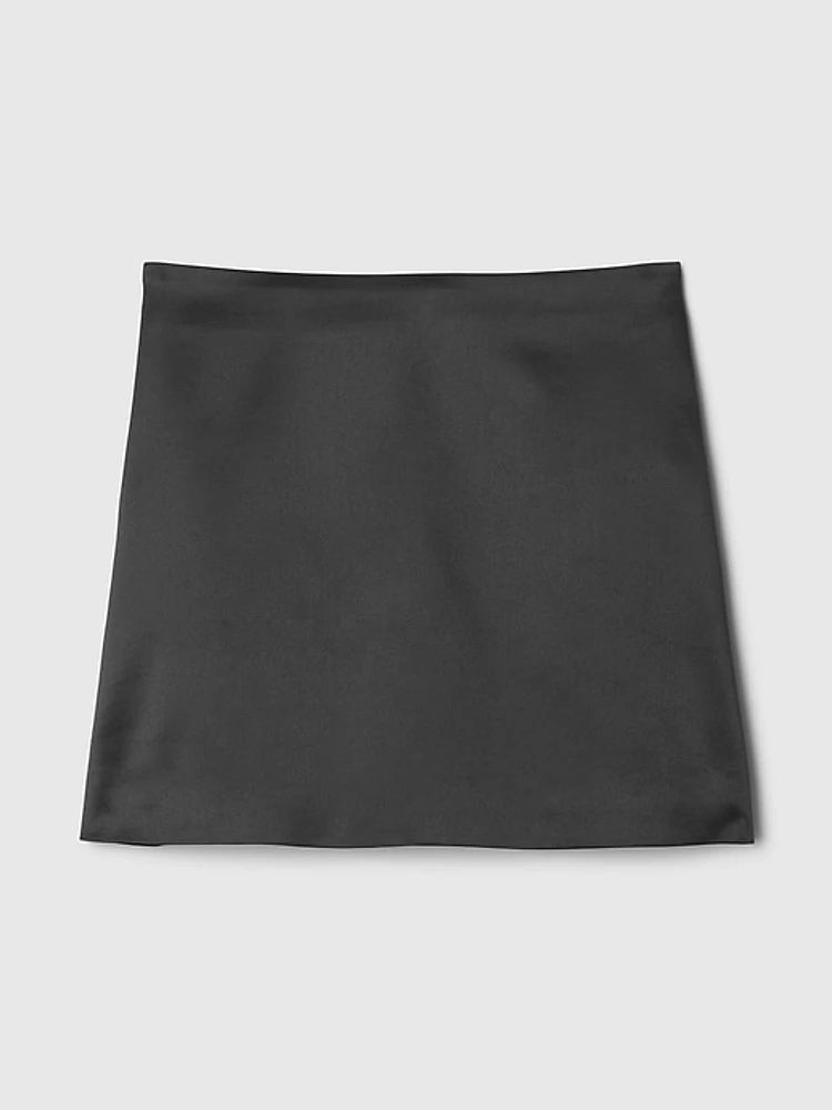 Satin Mini Skirt