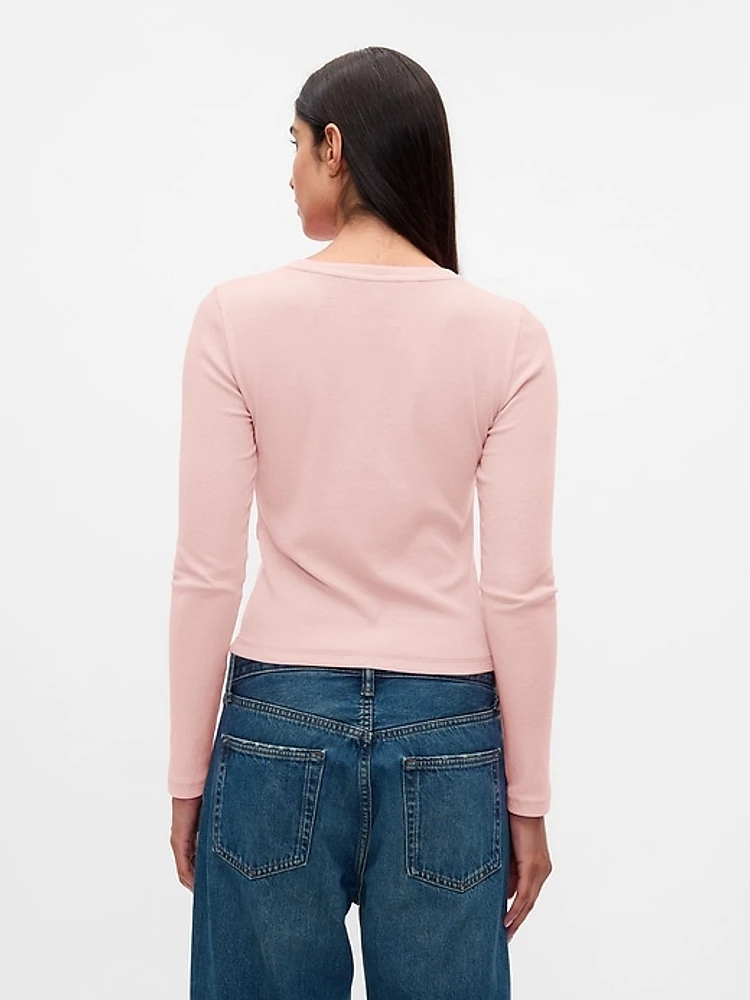 Modern Rib Cropped T-Shirt