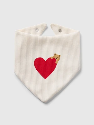 Baby TinyRib Bear Heart Bib