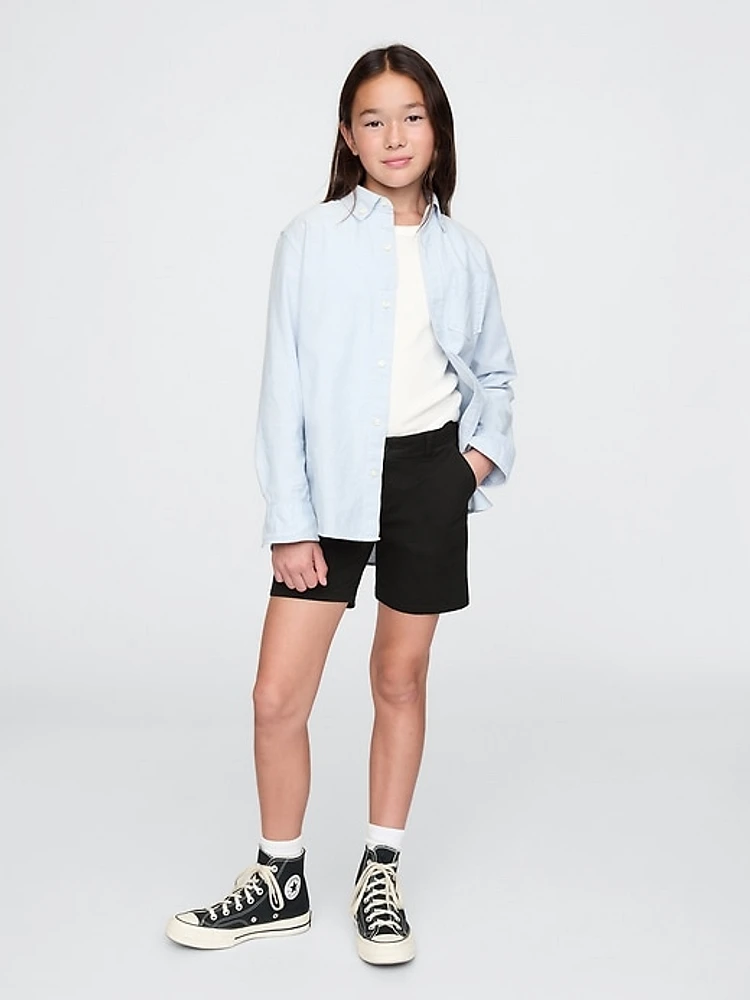 Kids Mid Rise Uniform Bermuda Shorts