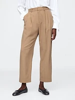 365 High Rise Brushed Twill Pleated Taper Trousers