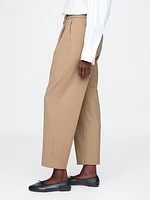 365 High Rise Brushed Twill Pleated Taper Trousers