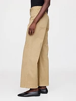 High Rise Stride Wide-Leg Ankle Khakis