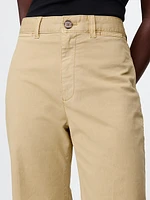 High Rise Stride Wide-Leg Ankle Khakis