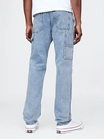 Railroad Striped Straight Carpenter Jeans