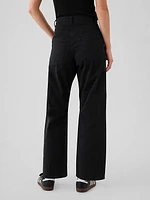 Mid Rise Twill Barrel Pants