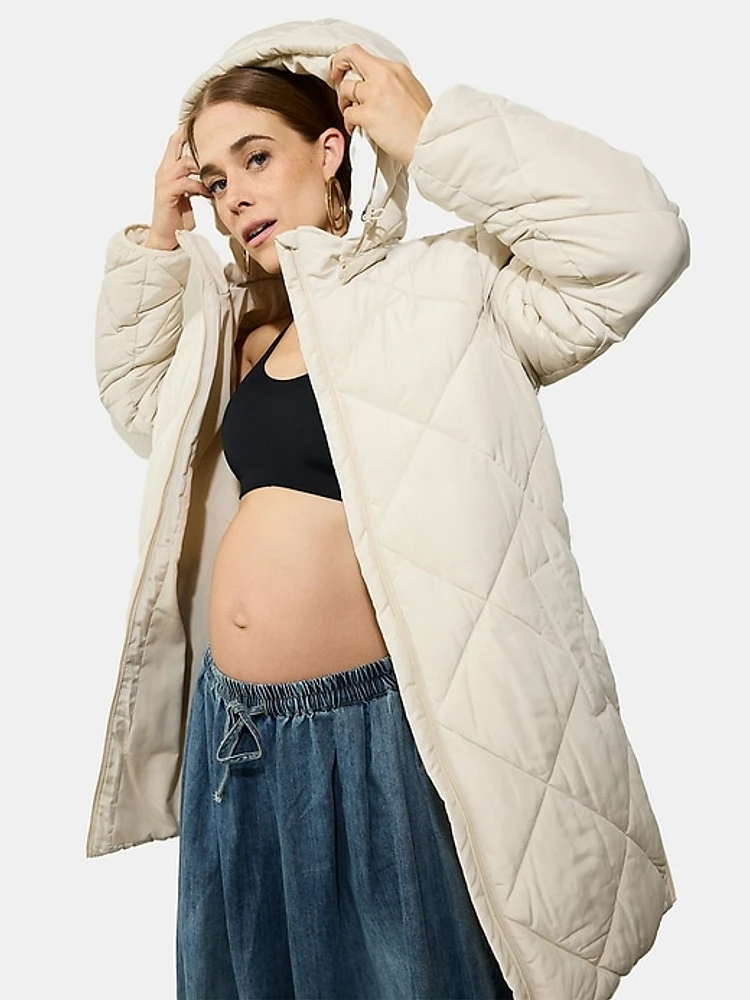 Ingrid and Isabel Maternity Longline Puffer Jacket