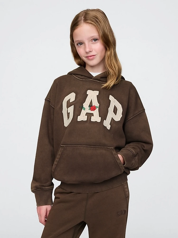 Kids Vintage Soft Western Logo Hoodie