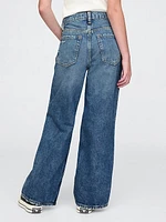 Kids Low Rise Stride Wide-Leg Foil Jeans