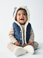 Baby Cozy Quilted Denim Bear Vest