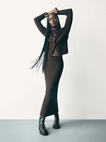 CashSoft Rib Sweater Maxi Skirt