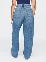 High Rise Crossover Barrel Jeans