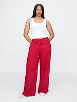 Mid Rise Cargo Baggy Jeans