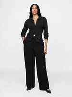 365 Mid Rise Satin-Trim Trousers