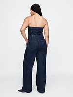 Strapless Denim Jumpsuit