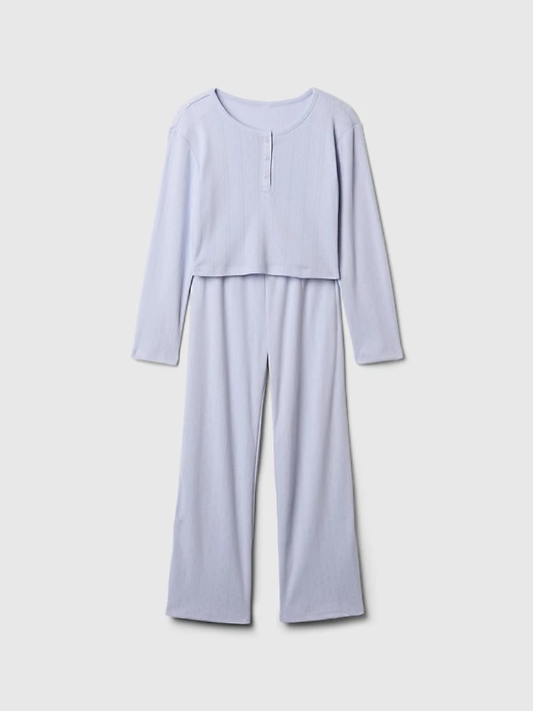 Kids Recycled Pointelle PJ Set