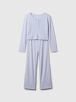 Kids Recycled Pointelle PJ Set