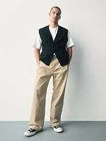 CashSoft Textured Sweater Vest