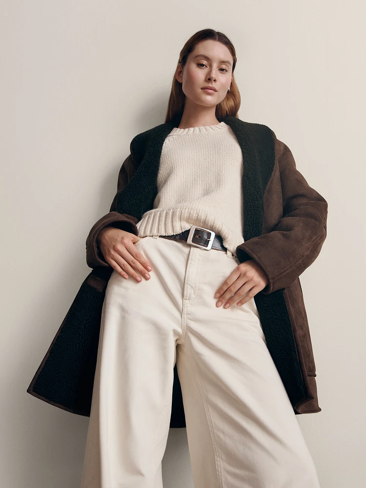 Relaxed Balloon-Sleeve Sweater