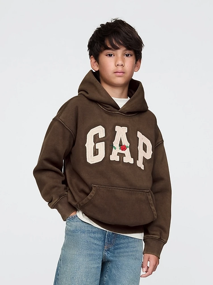 Kids Vintage Soft Western Logo Hoodie