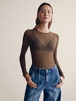 Sheer Rib Sweater