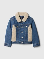 babyGap Sherpa Heart Icon Denim Jacket