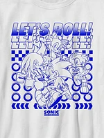 Kids Sonic The Hedgehog Lets Roll Graphic T-Shirt