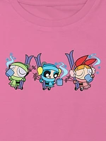 Kid Power Puff Girls Winter Cuties Graphic Boxy Crop T-Shirt