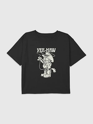 Kids Garfield Yee-Haw Graphic Boxy Crop T-Shirt