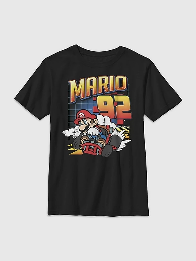 Kids Nintendo Mario Kart Racing 92 Graphic T-Shirt