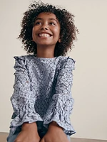 Kids Ruffle Lace Top