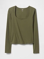 CloseKnit Jersey Square-Neck Top