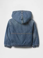 babyGap Sherpa-Lined Hooded Denim Jacket